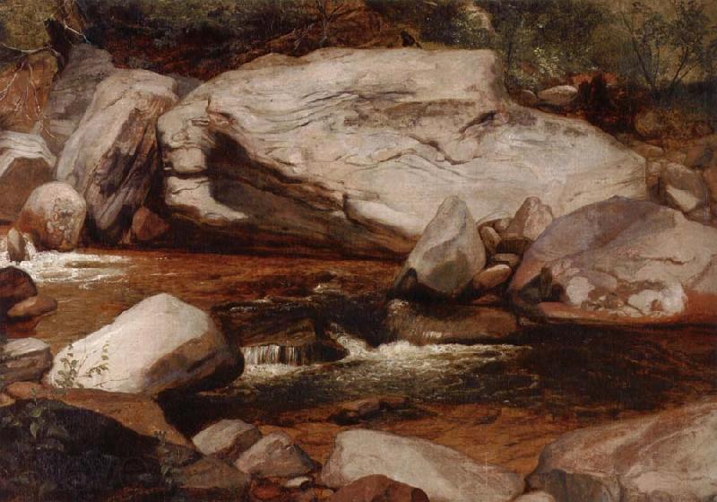 Asher Brown Durand Creek and rocks Spain oil painting art